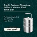 Ruchi Gruham Signature 3-Tier Stainless Steel Tiffin Box