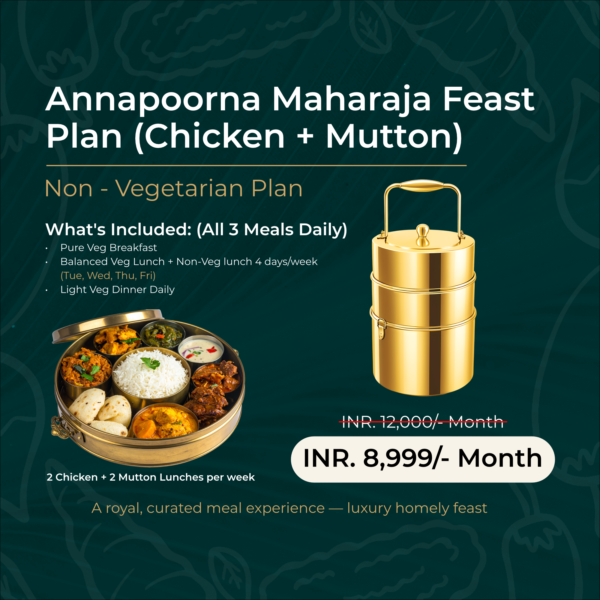 Annapoorna Maharaja Feast Plan (Chicken + Mutton)
