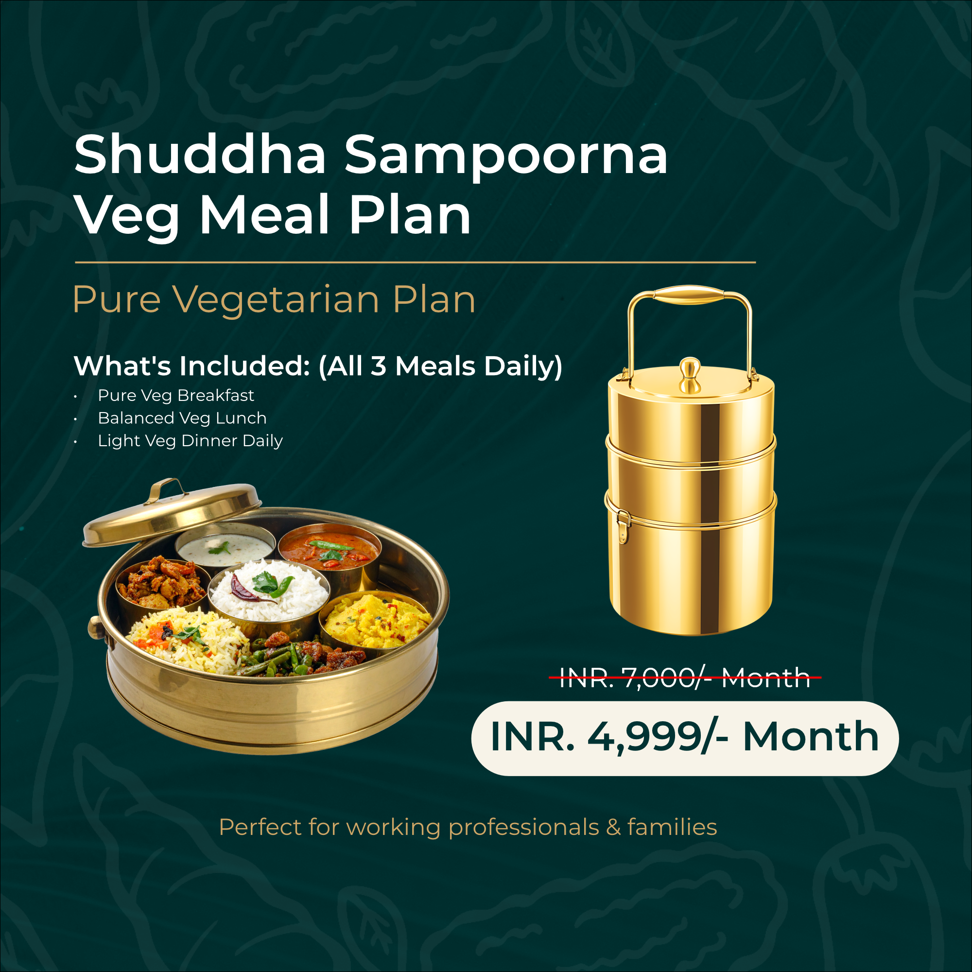 Shuddha Sampoorna Veg Meal Plan (Pure Veg – 30 Days)